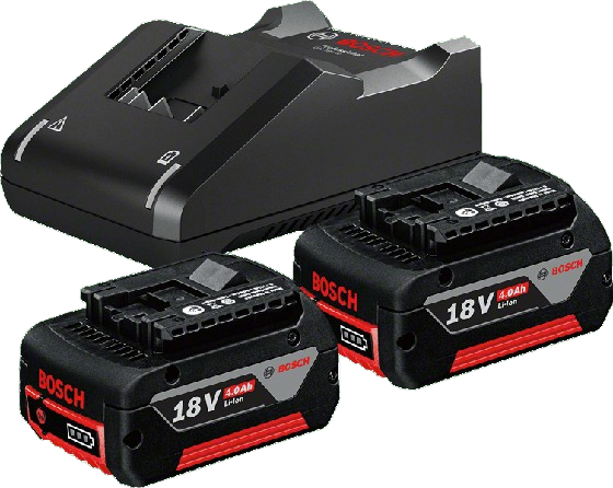 BOSCH CHARGER & 2 BATTERIES STARTER KIT 18V, 4.0 Ah - Image 2