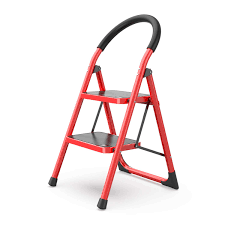 A' Type Steel Ladder 2 Steps Red