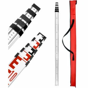 5 METERS 5 SECTION ALUMINIUM LEVELLING STAFF.