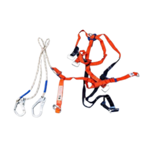 SAFETY HARNESS WITH LANYARD.