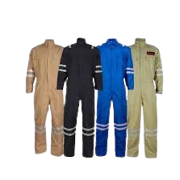 SAFETY OVERALLS WITH REFLECTIVE STRIPES.